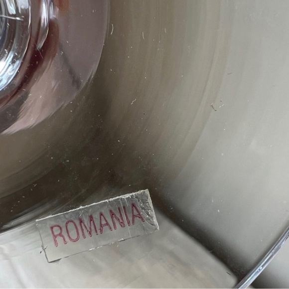 Pair/2 Romanian Blown Glass Amethyst Bowl Barley Twist Stem Tall Martini Glasses - Picture 12 of 12